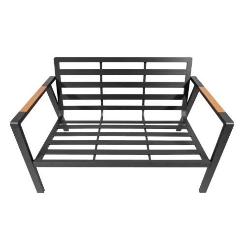 Zestaw Meble Ogrodowe Aluminiowe Sofa Dwa Fotele Stolik 201458